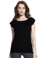 T-shirt donna in bamboo nera da personalizzare