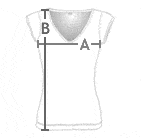 Schema Taglie Maglietta Longer collo V Donna