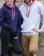 Felpa personalizzata uomo con cappuccio a contrasto