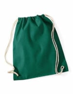 Sacca gym cotone personalizzata zaino verde