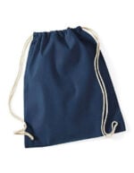 Sacca gym cotone personalizzata zaino blu