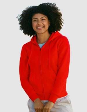 Felpa donna cappuccio e zip Fruit of the Loom Eshirt