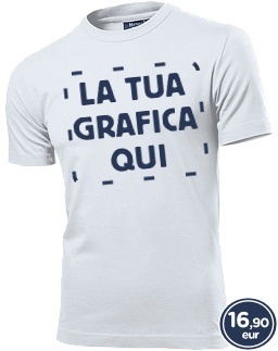 Stampa Maglietta Aderente colore bianca a 17,90 eur stampa compresa