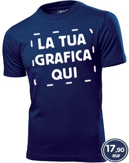 Stampa Maglietta Aderente colore blu a 17,90 eur stampa compresa