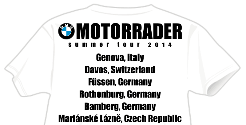 Maglietta tour moto club vacanze fruoit of the loom valueweight