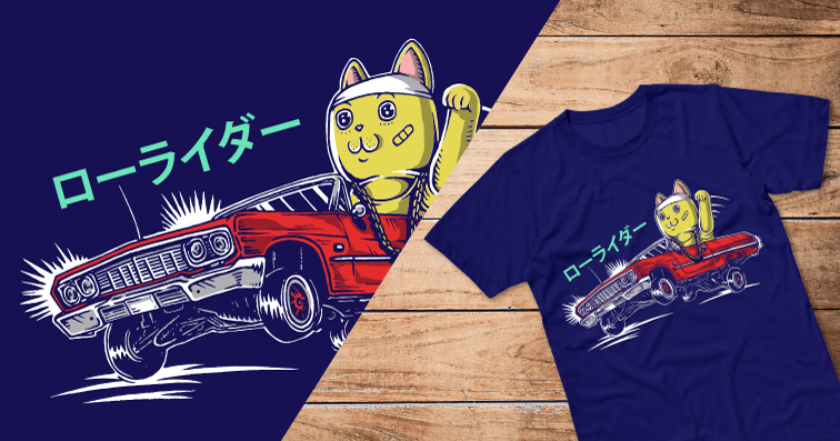 la grafica del vincitore del challenge eshirt
