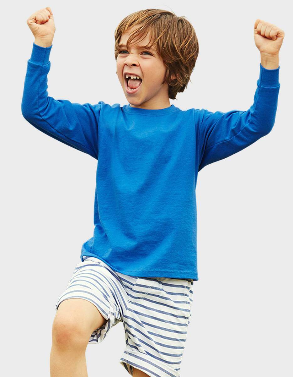 T shirt bambino maniche lunghe Fruit of the Loom Eshirt