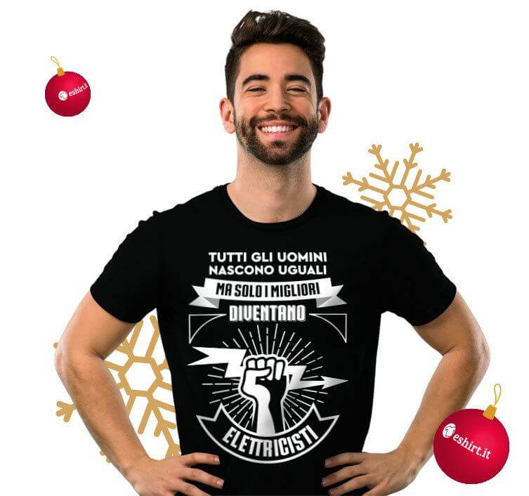 Idea regalo natale maglietta elettricista