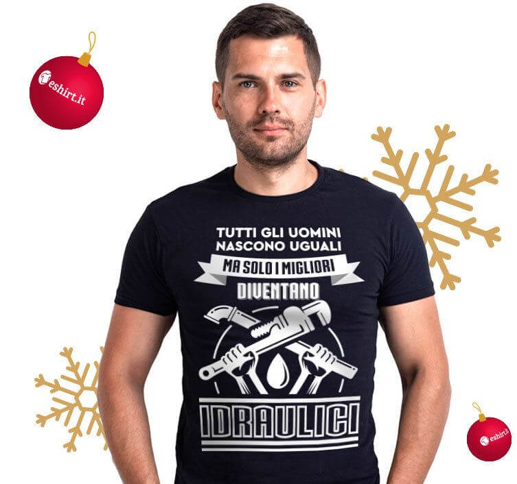 Idea regalo natale maglietta idraulico