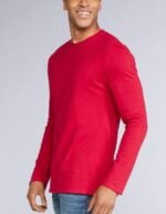 Maglietta uomo maniche lunghe soft style gildan lato