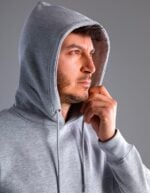 Hooded felpa con cappuccio uomo black spider dettaglio cappuccio