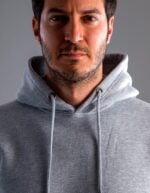 Hooded felpa con cappuccio uomo black spider dettaglio cappuccio