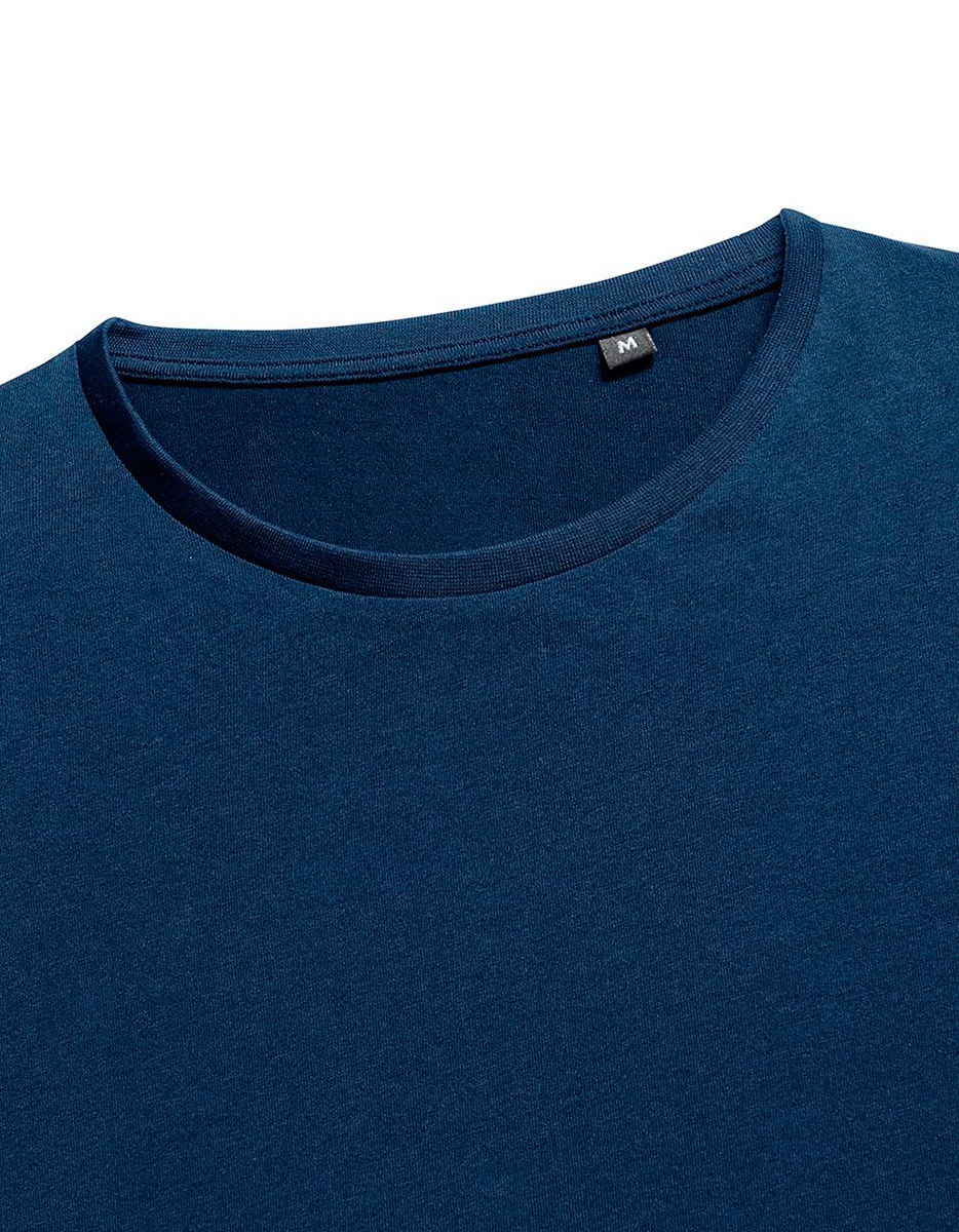 Men's pure organic maniche lunghe russel dettaglio colletto