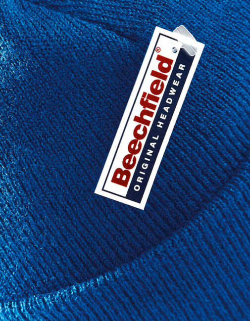 Cappellino beanie invernale dettaglio tessuto