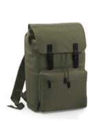 Zaino vintage porta laptop verde oliva