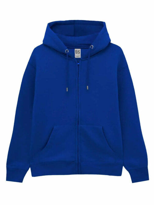 Felpa full zip con cappuccio in french terry - immagine 10