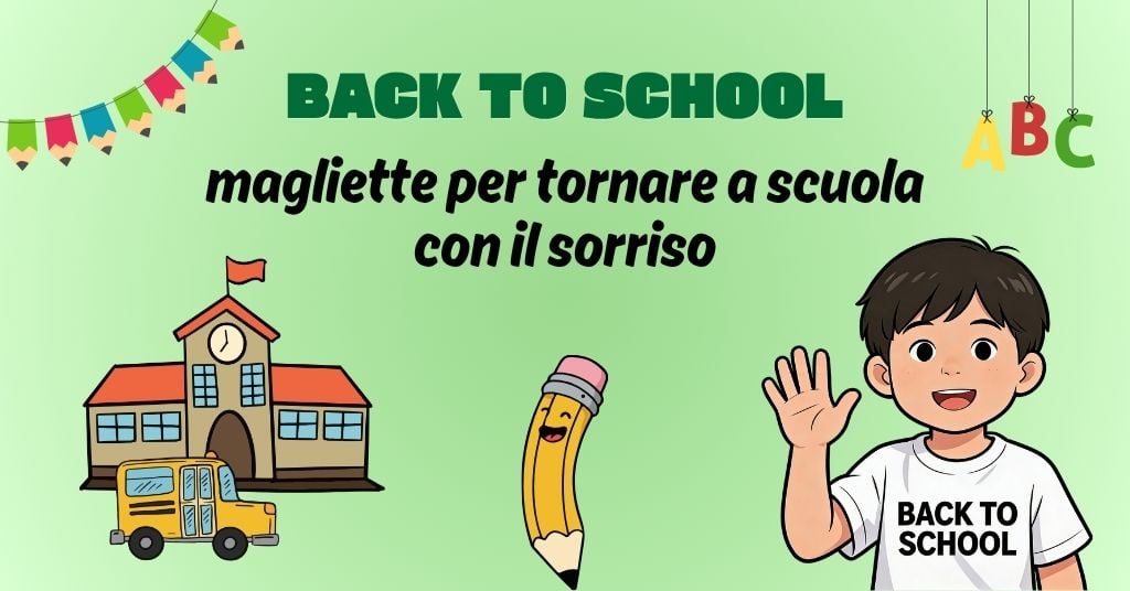 Magliette personalizzate per il ritorno a scuola con il sorriso