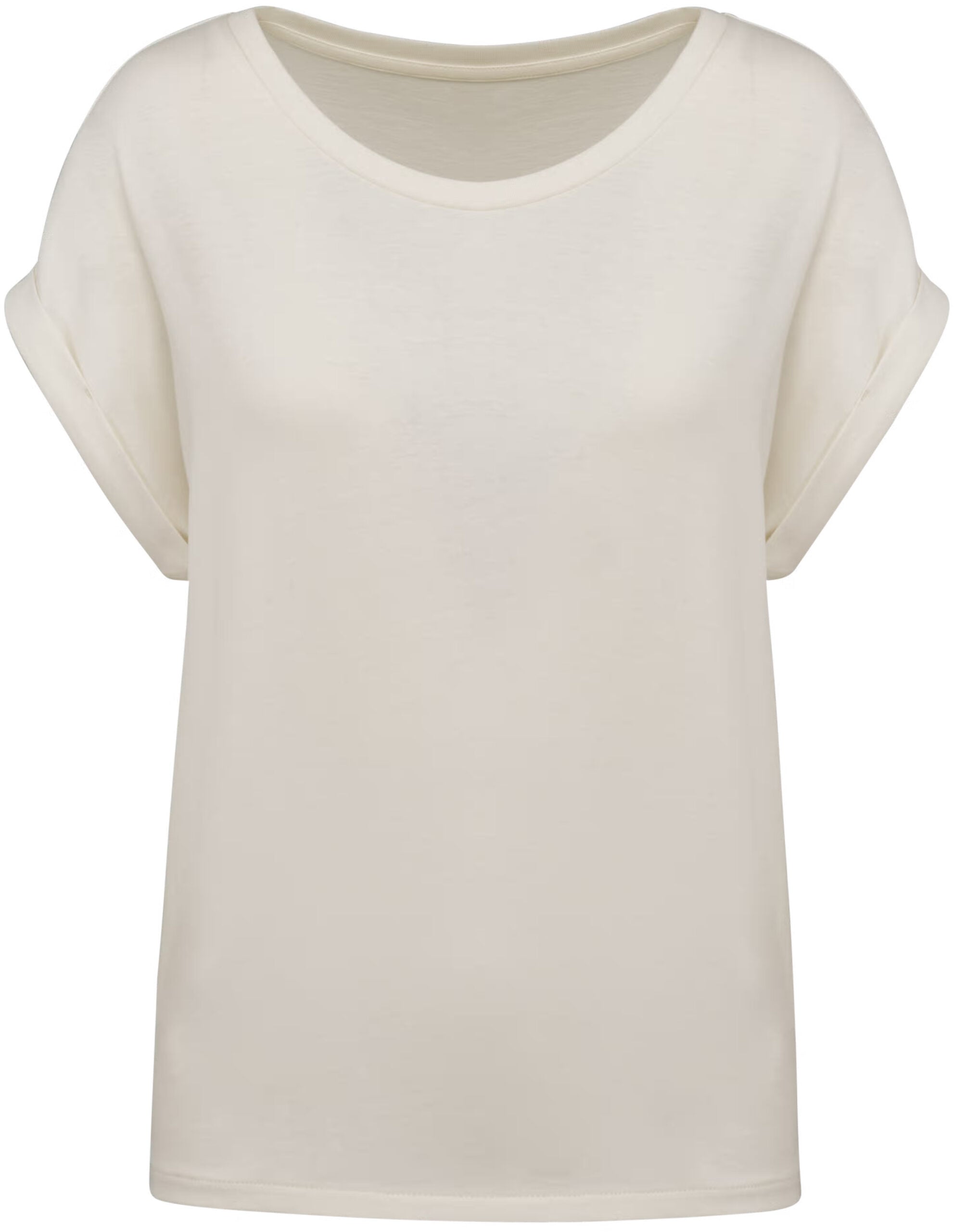 T-shirt donna ecosostenibile con maniche con risvolto - immagine 8