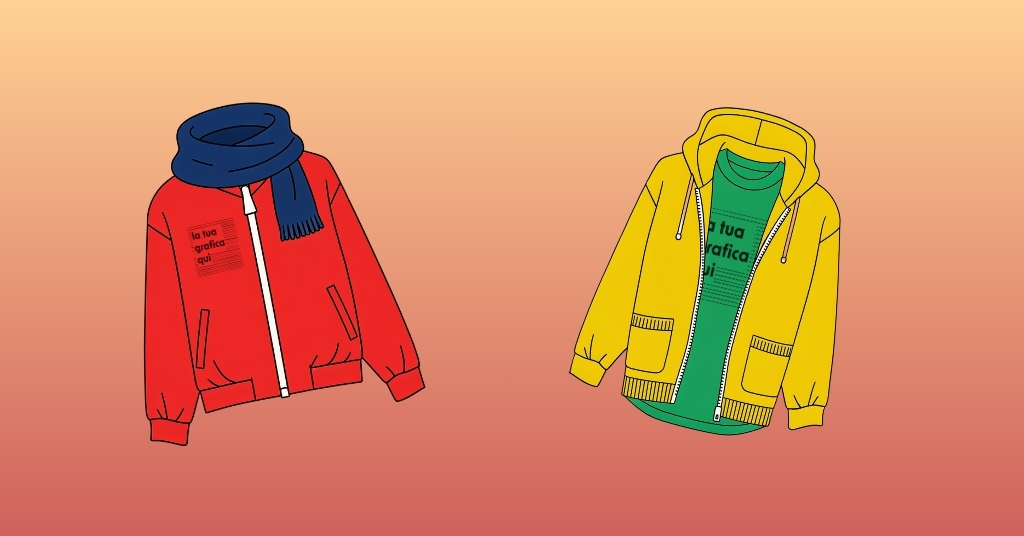 Abbigliamento personalizzato autunnale a strati