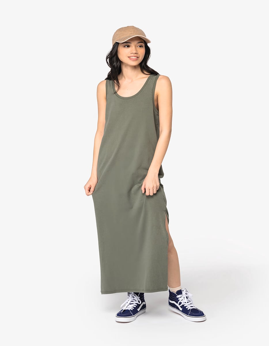 Vestito donna ecosostenibile slavato vintage look in jersey