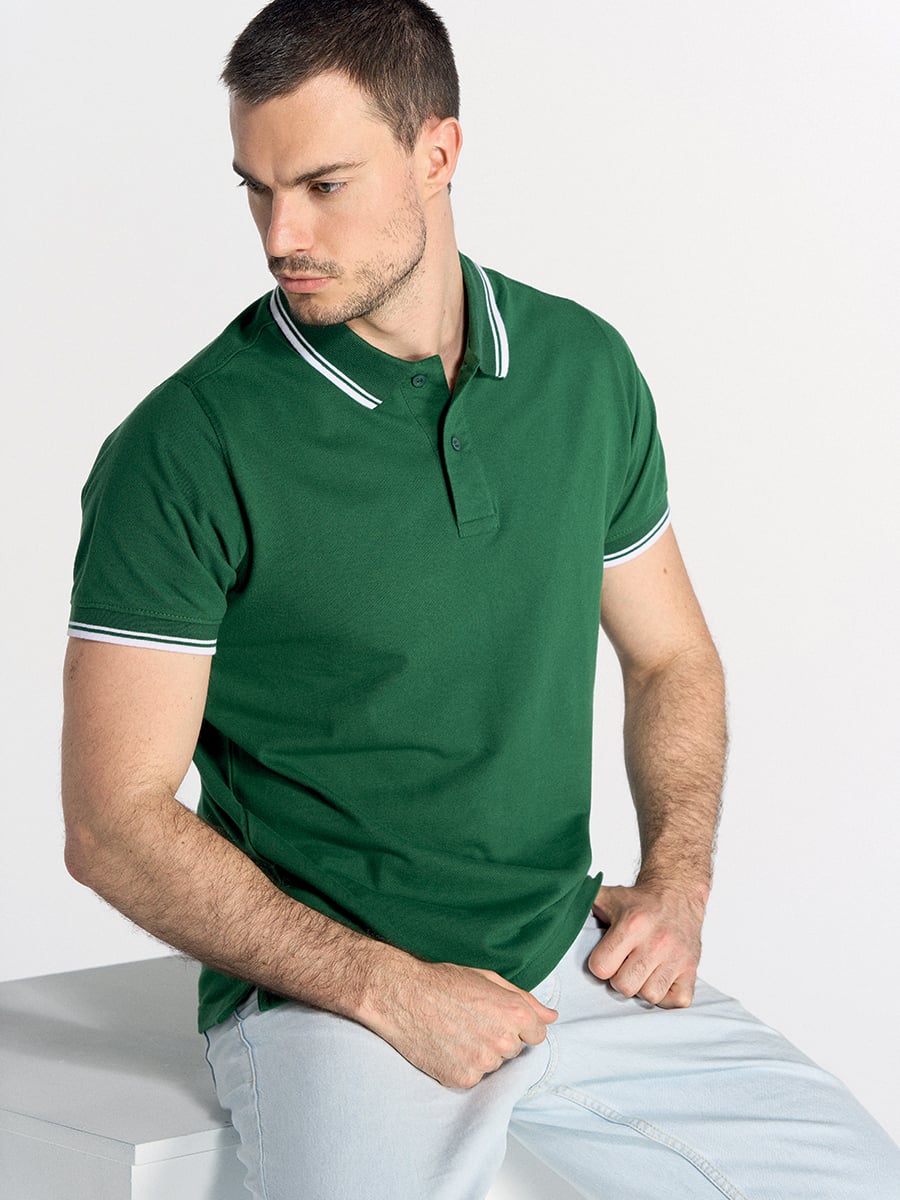 Polo uomo righe a contrasto - immagine 2