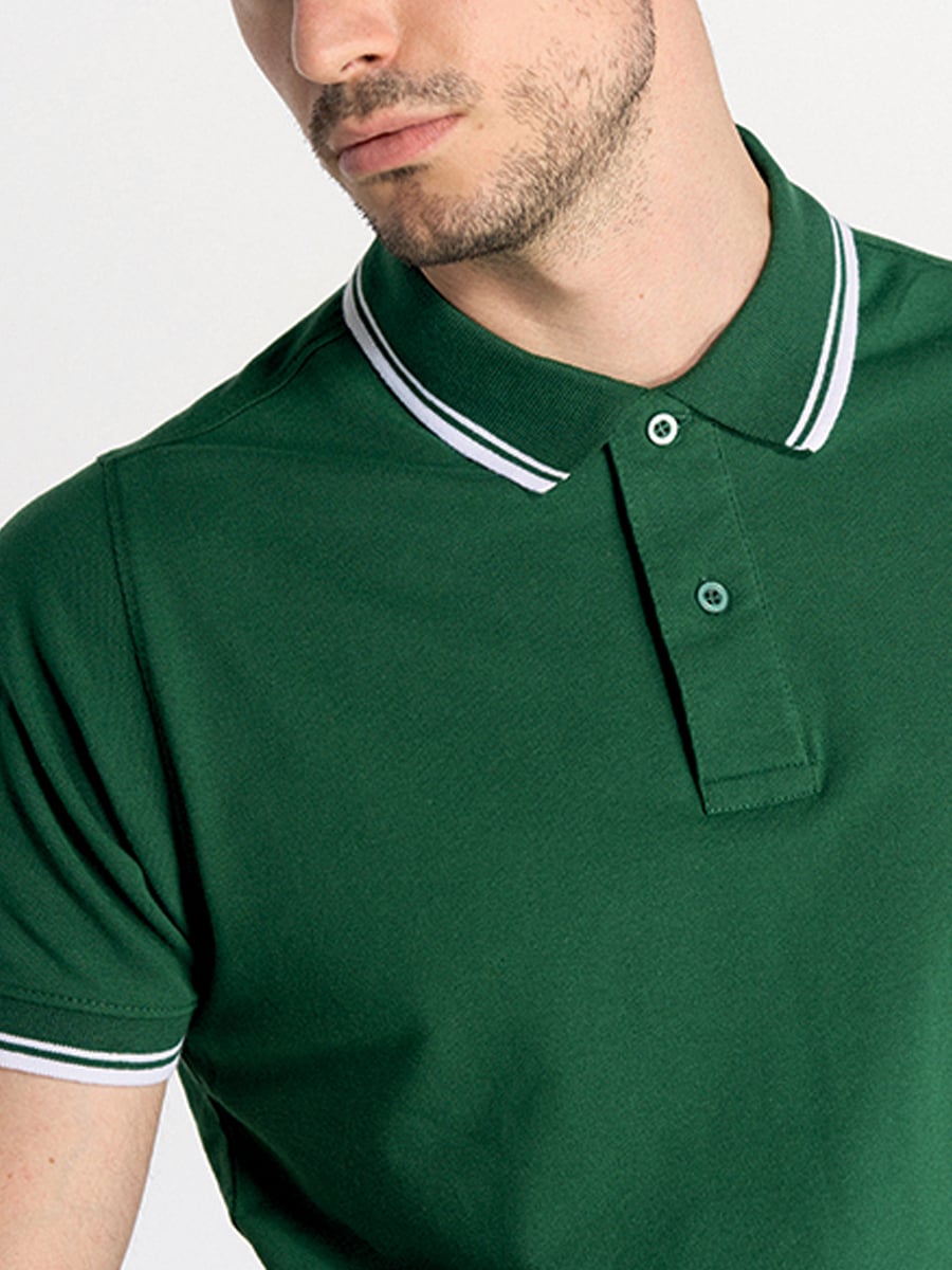 Polo uomo righe a contrasto - immagine 3