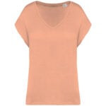 T-shirt collo v donna ecosostenibile loose fit - immagine 7