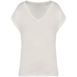 T-shirt collo v donna ecosostenibile loose fit - immagine 5