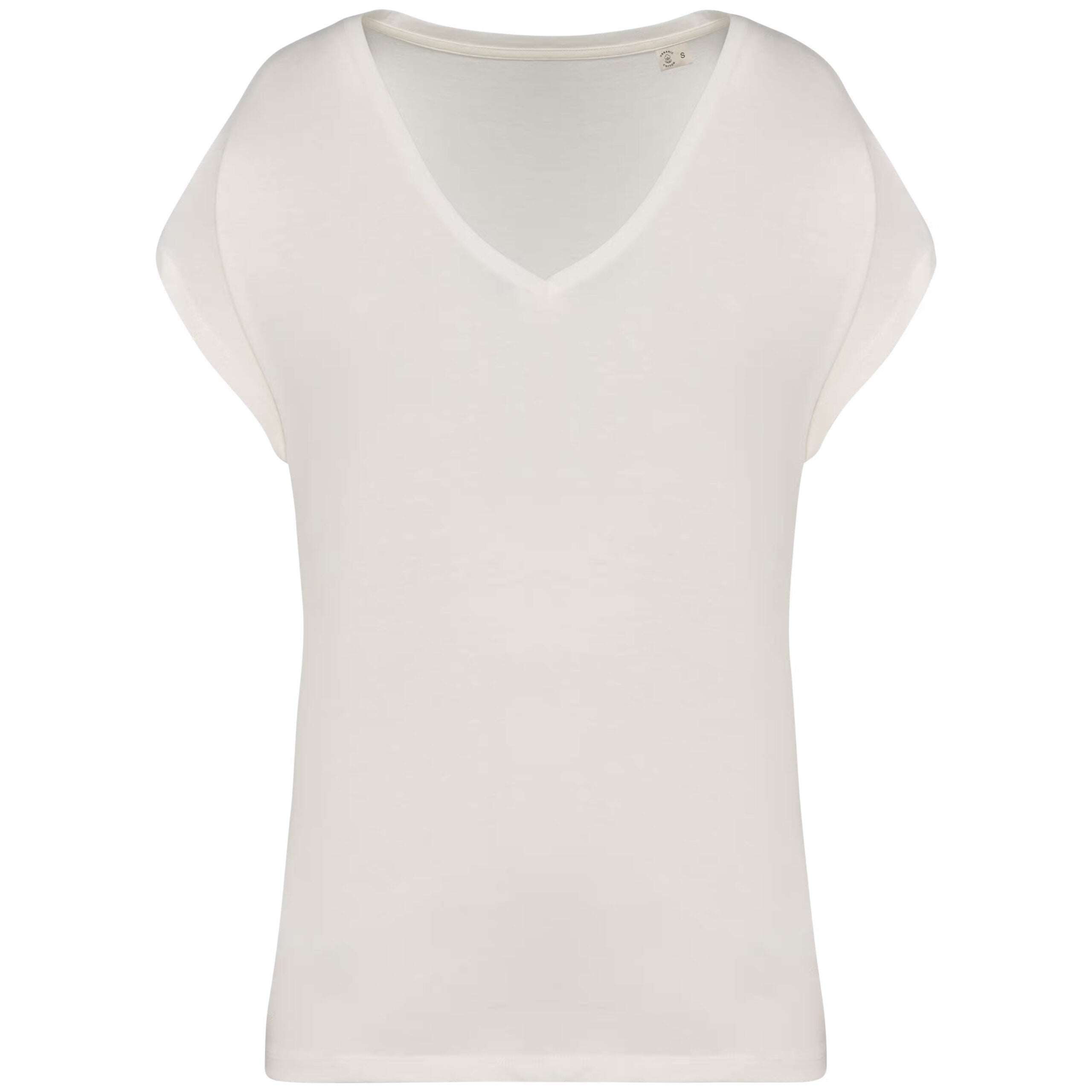 T-shirt collo v donna ecosostenibile loose fit - immagine 5